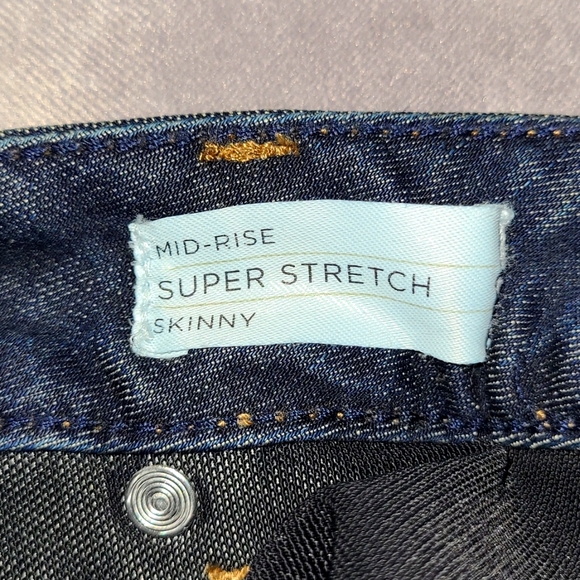 LANE BRYANT Mid-Rise Super Stretch Skinny Destressed Jeans - Picture 8 of 9